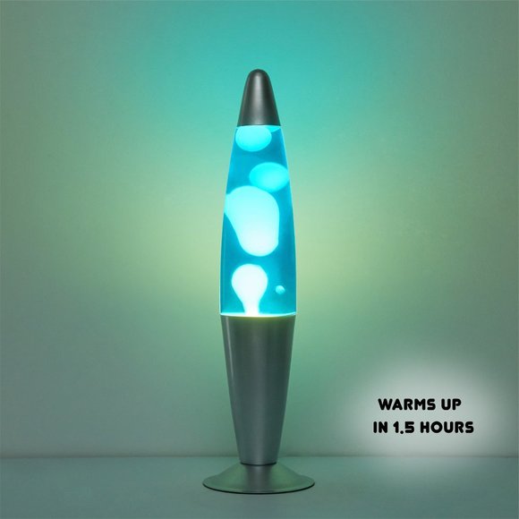 NEW in Box - Blue Lava Motion Volcano Lamp 16 Inch, White Wax in Blue Liquid - Picture 9 of 9